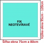 Plastov okna FIX SOFT ka 75 a 80cm x vka 95-120cm 